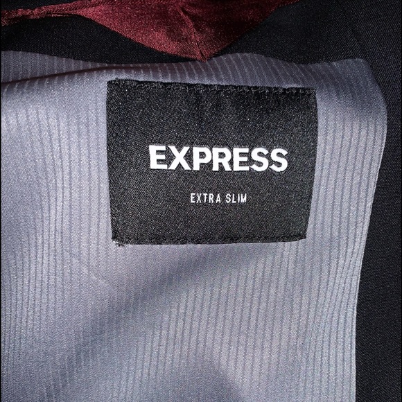 Express extra Slim Suit Jacket Black size 42R - Picture 3 of 3